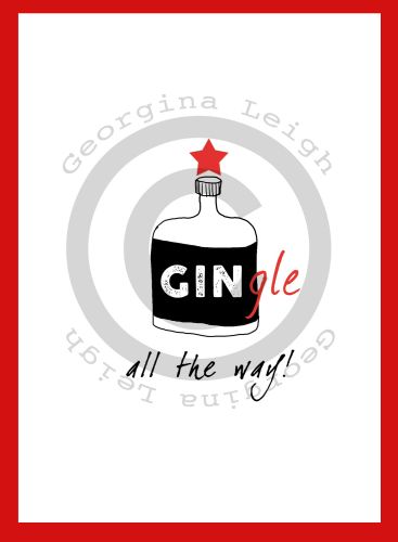 GINgle Bells Christmas Card